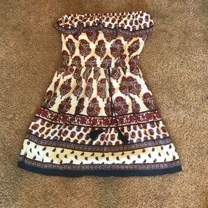 Strapless Indian Aztec dress
